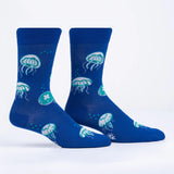 Sock It To Me Crew Socks Large Nice to Sea You Glow in the Dark