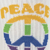 Sock It To Me Athletic Ribbed Crew Socks Give Peace a Chance