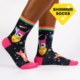 Sock It To Me Medium Crew Socks Space Cats