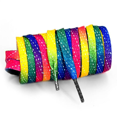 Crazy skates rainbow glitter laces