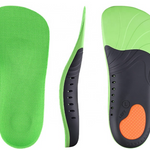 Orthotic shoe impact gel insoles: three quarter length arch support for plantar fasciitis