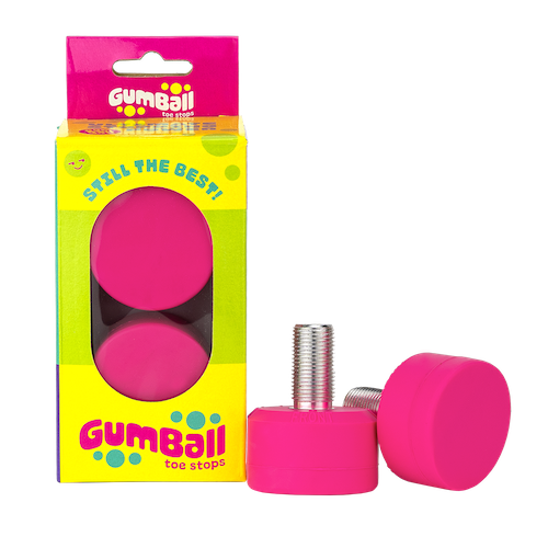 Gumball roller skate toe stops in cherry color