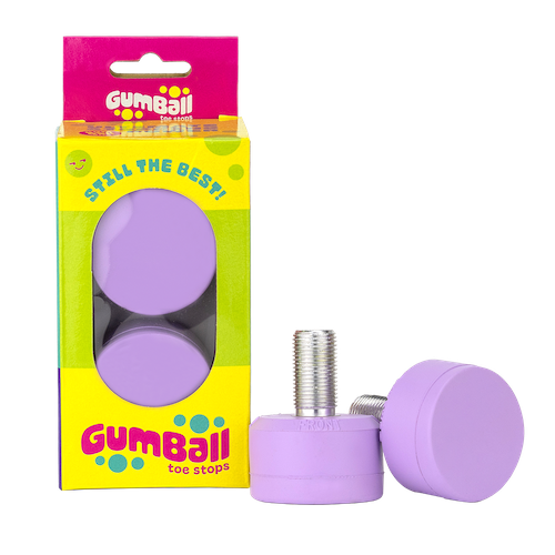 Gumball roller skate toe stops in grape color
