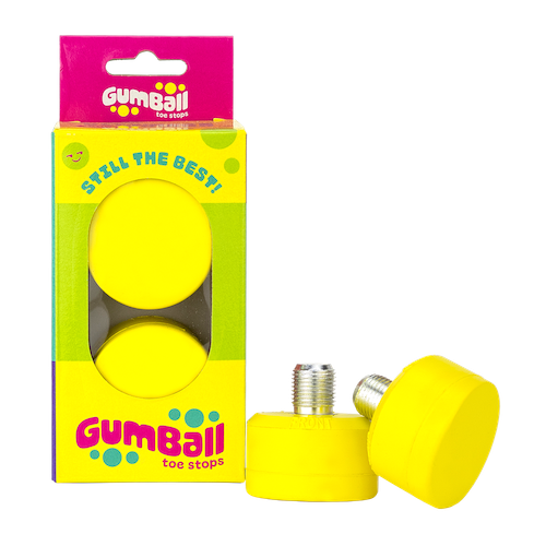 Gumball roller skate toe stops in lemon color
