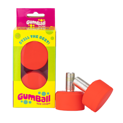 Gumball roller skate toe stops in watermelon color