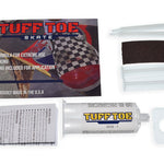 Package contents of the tuff toe shoe guard application system available at Seaside Skates
