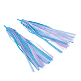 I-Glide Handlebar Ribbons (Pair) - Blue/White