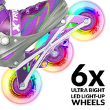 Crazy Skates Trix Pro 3 Wheel Inline Skates Adjustable