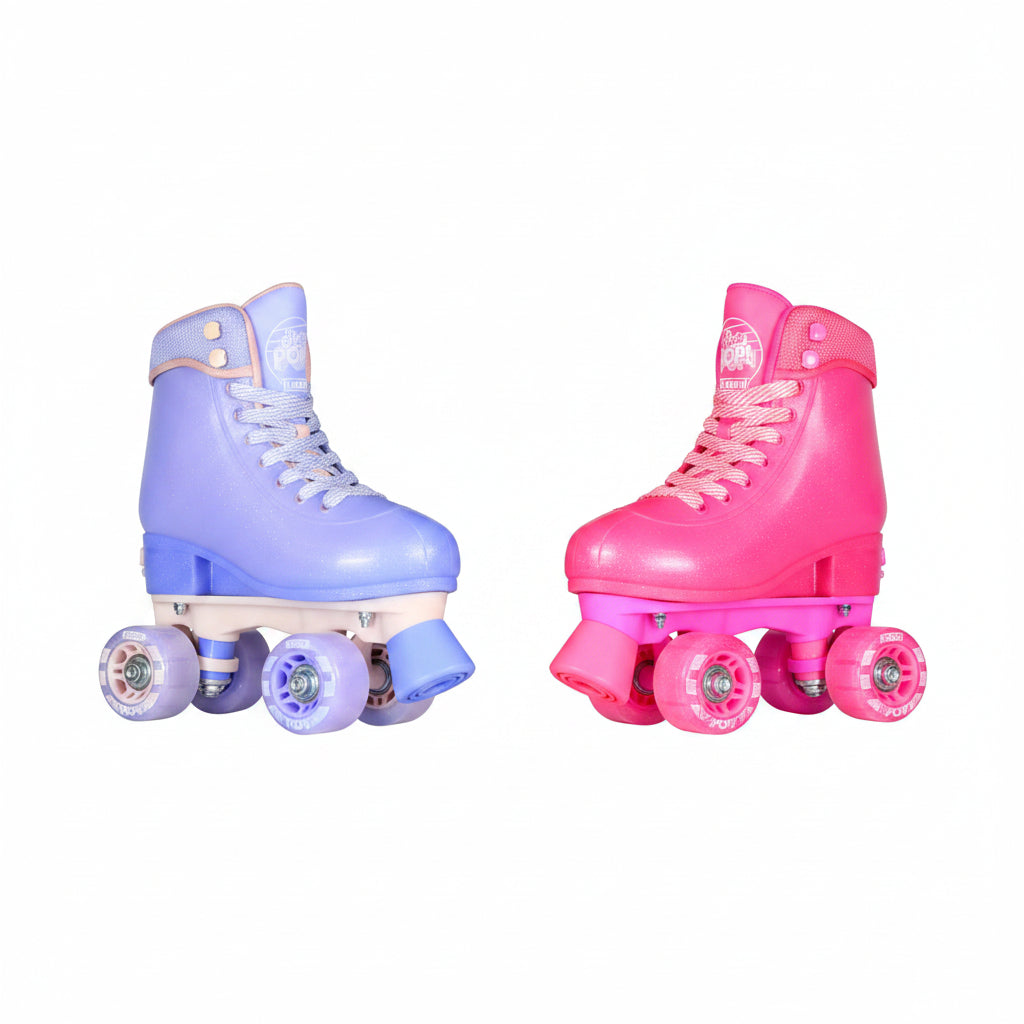 Roller Skates size adjustable in glitter pink or lilac 