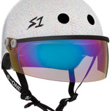 S- One Helmet Lifer with Visor White Gloss Glitter