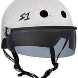 S- One Helmet Lifer with Visor White Gloss Glitter