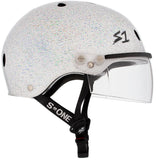 S- One Helmet Lifer with Visor White Gloss Glitter