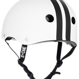 S-One Helmet Lifer CJ Collins White Gloss with Black Stripes