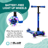I-Glide 3 Wheel Kids Scooter - Blue/Blue
