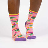 Sock It To Me- Crew Socks Raw-ler Rink Dinos