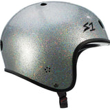 S-One Helmet Retro Lifer Silver Gloss Glitter