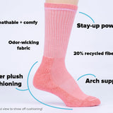 Sock It To Me- Athletic Ribbed Crew Socks Dream Big