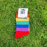 Sock It To Me- Shimmer Crew Socks Radiant Rainbow