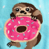Sock It To Me- Crew Socks Snackin' Sloth