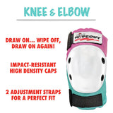 Triple 8 Wipeout Dry Erase Tri Pack - Pink/Teal
