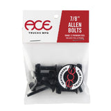 Ace Skateboard Bolts 7/8" Black Pack of 8