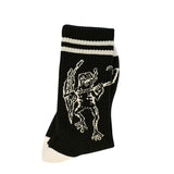 Brunny Hardcore Gero Gero Skate Socks: Black on White