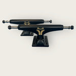 Destructo skateboard trucks D1 Mid Gold on black colourway.