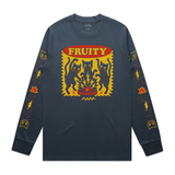 Fruity Long Sleeve Tee Zap Cats Petrol Blue