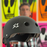 S-One Helmet Lifer Black Matte Vato Skull Lance Mountain Colab
