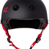 S-One Helmet Lifer Black Matte/Red Straps
