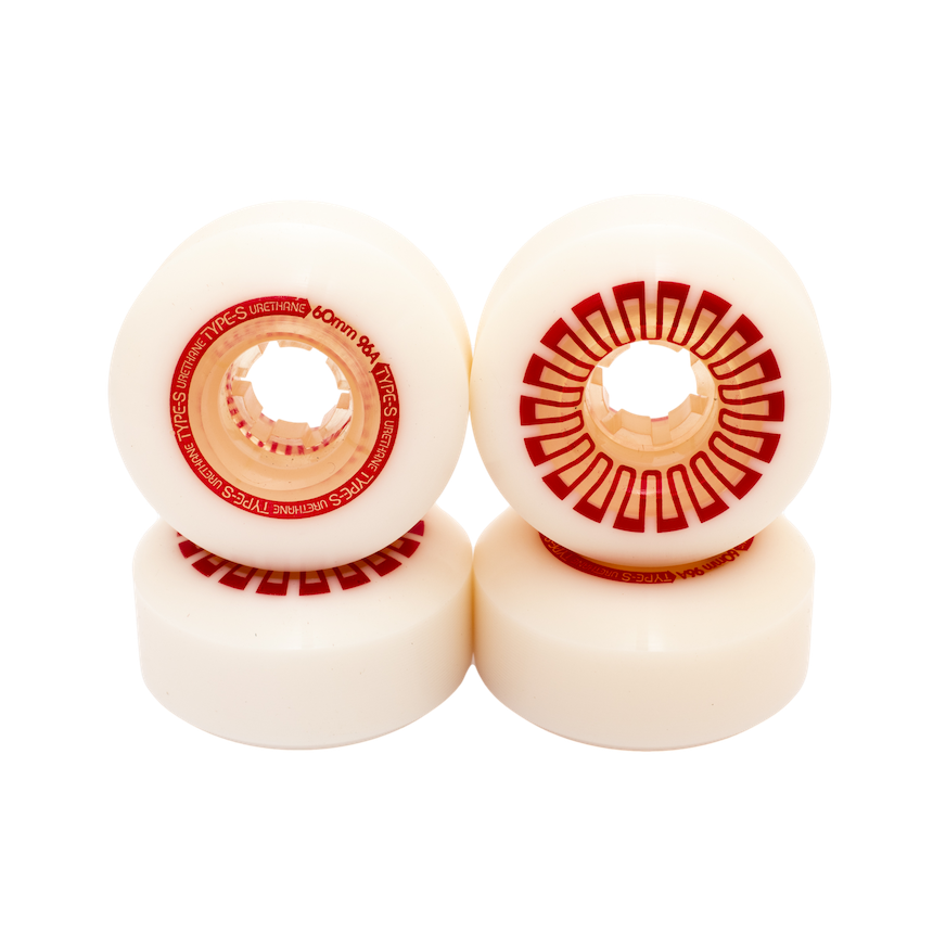 Type-S Wheels (96a) Soft Blend Premium Skate Park Wheels (4-Pack) USA-made