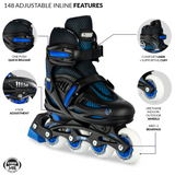 Crazy Skates 148 Beginners Inline Skates SIZE ADJUSTABLE