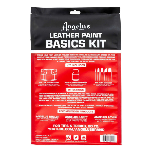 Angelus Acrylic Leather Paint Basics Kit Seaside Skates