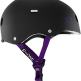 S-One Helmet Lifer Black Matte with Purple Straps