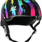 S1 Lifer Helmet in Rainbow swirl pattern over black matte. Available at Seaside Skates.