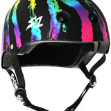 S1 Lifer Helmet in Rainbow swirl pattern over black matte. Available at Seaside Skates.