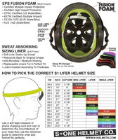 S-One Helmet Lifer Black Matte with Checker Stripe